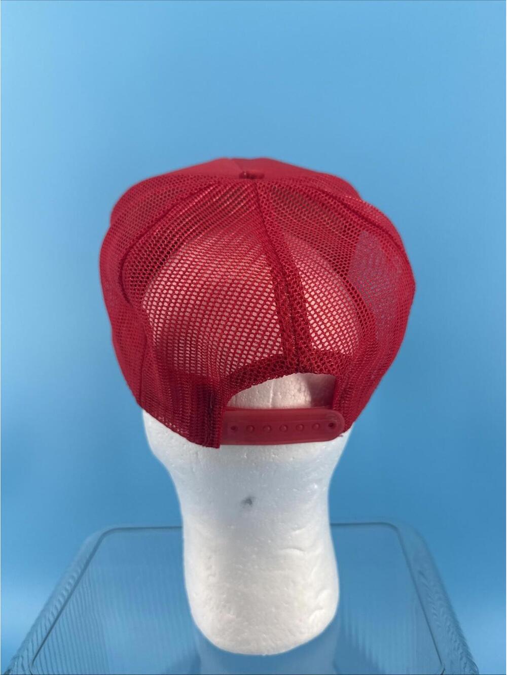 VINTAGE “Enjoy Coca Cola” Mesh SnapBack Rope TRUCKER HAT Cap Red White - Picture 3 of 8